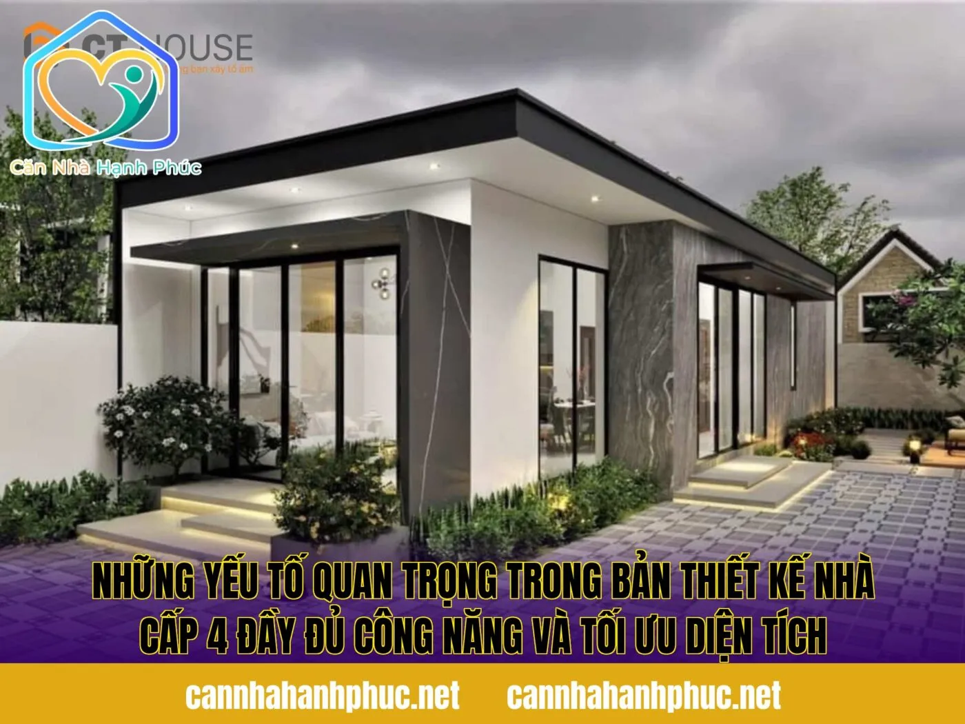 những yếu tố quan trọng trong bản thiết kế nhà cấp 4 đầy đủ công năng và tối ưu diện tích