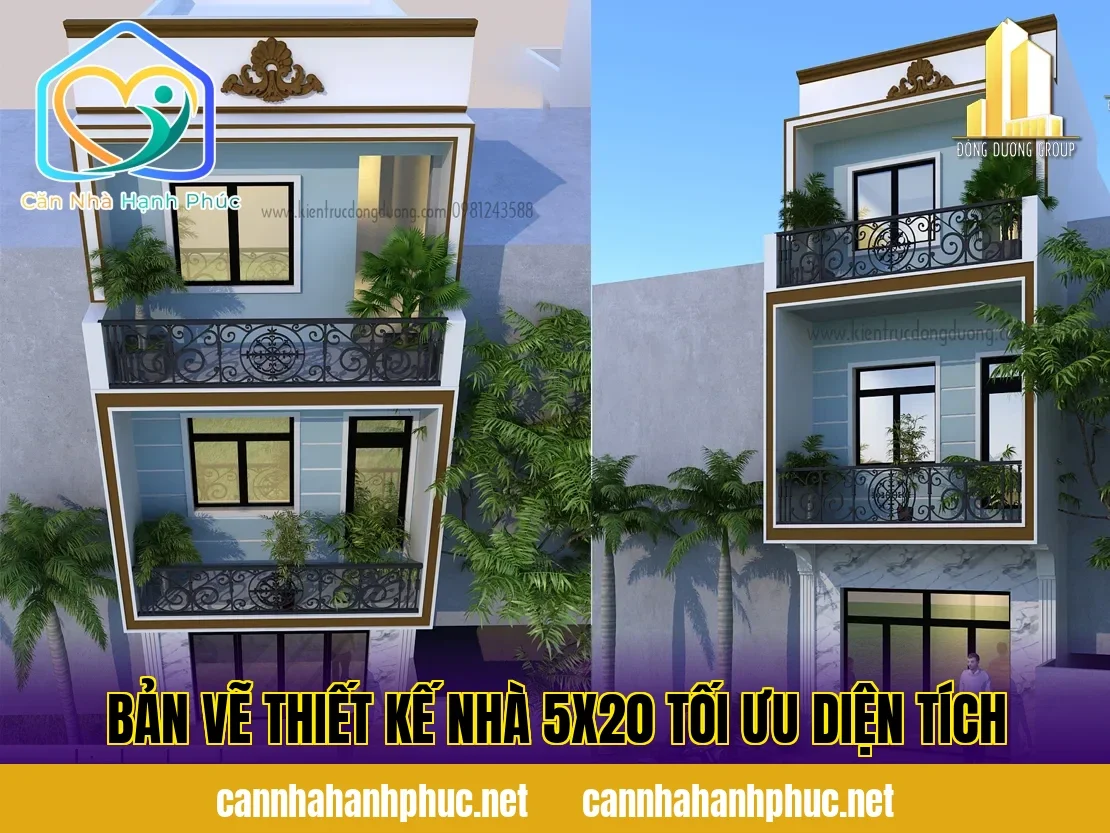 Bản Vẽ Thiết Kế Nhà 5x20 Tối Ưu Diện Tích