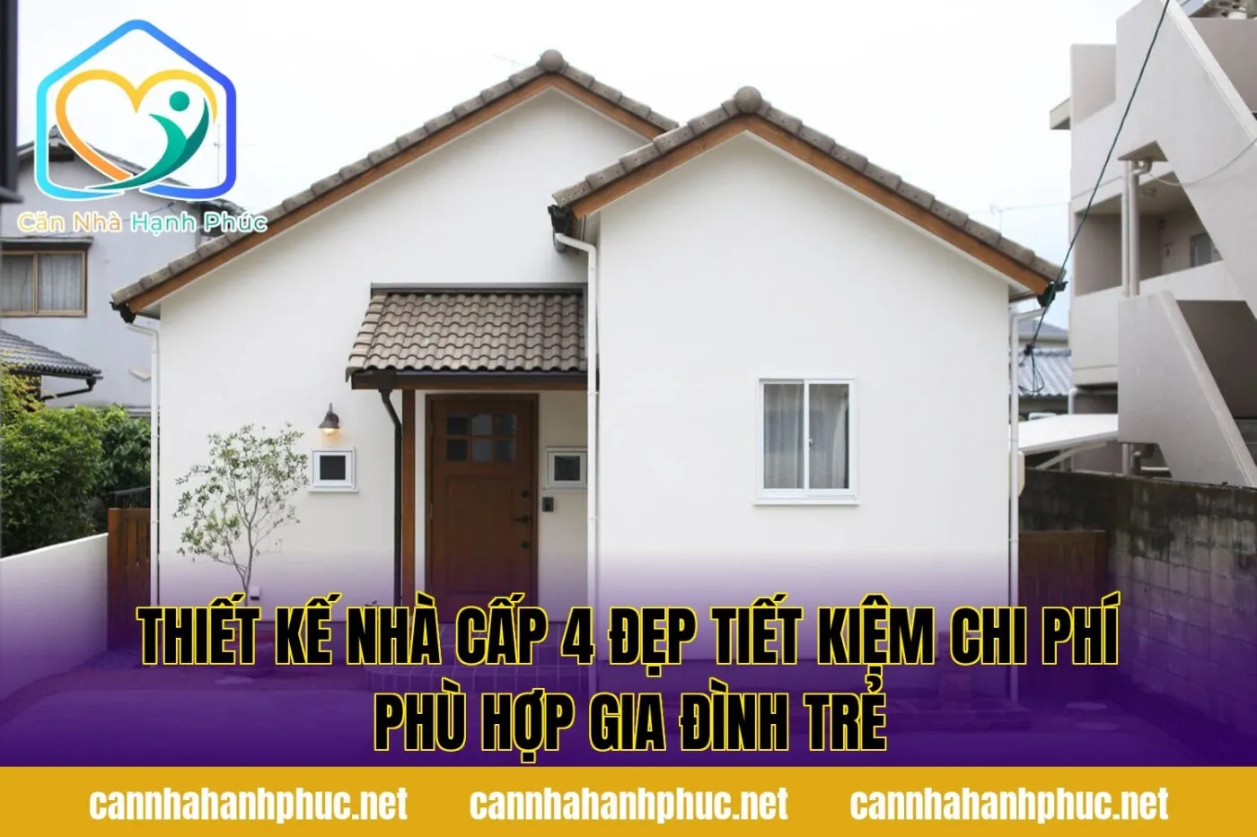 thiết kế nhà cấp 4 đẹp tiết kiệm chi phí phù hợp gia đình trẻ