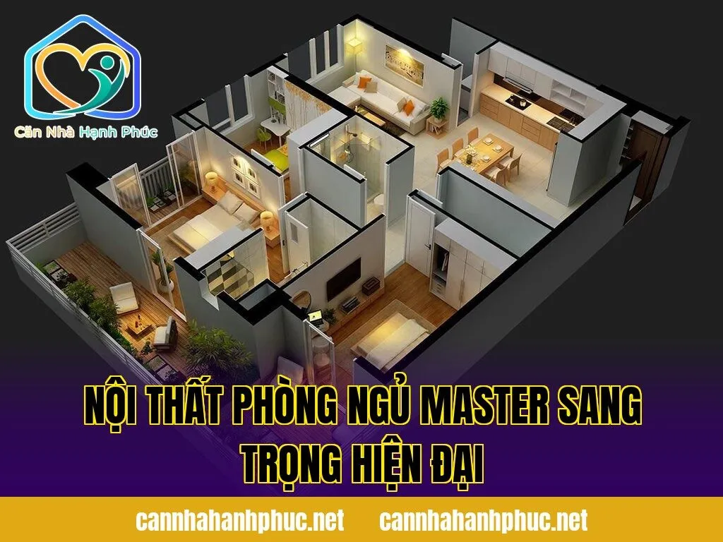 Nội thất phòng ngủ master sang trọng hiện đại