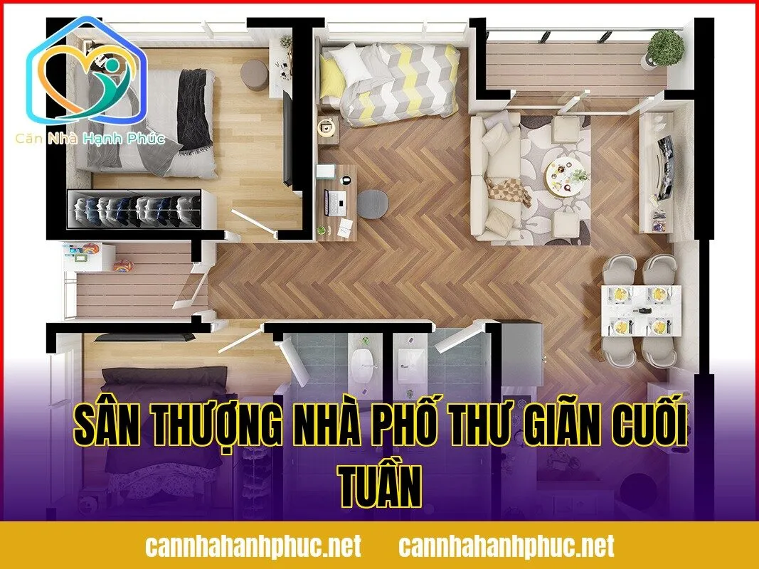Sân thượng nhà phố thư giãn cuối tuần