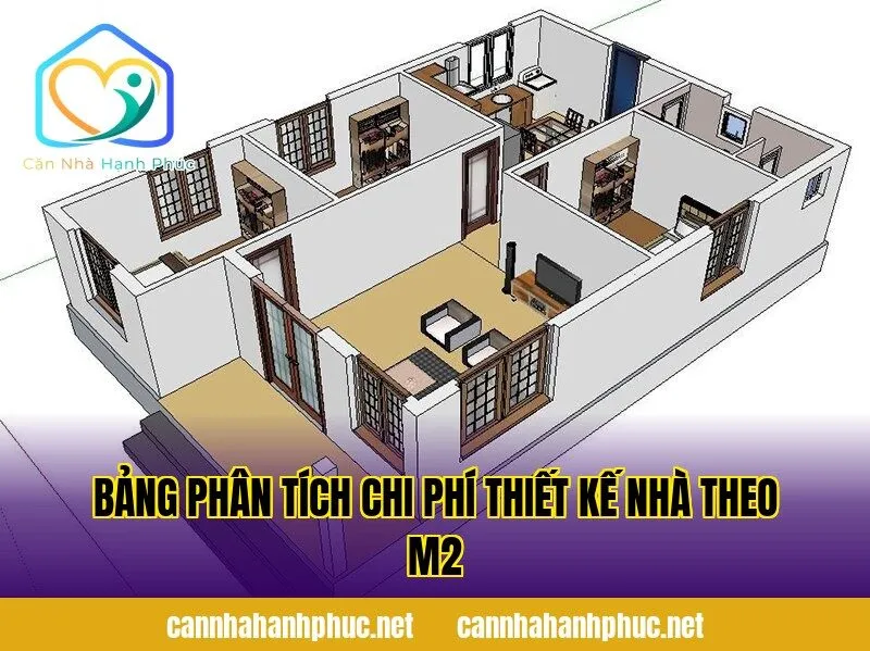 Bảng phân tích chi phí thiết kế nhà theo m2
