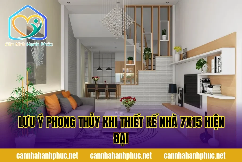 Lưu ý phong thủy khi thiết kế nhà 7x15 hiện đại