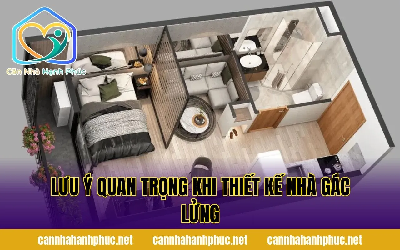Lưu ý quan trọng khi thiết kế nhà gác lửng