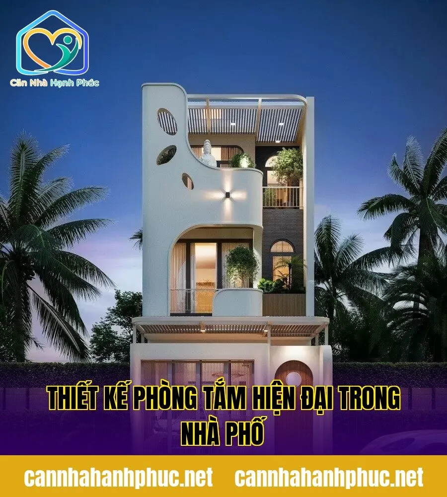Thiết kế phòng tắm hiện đại trong nhà phố