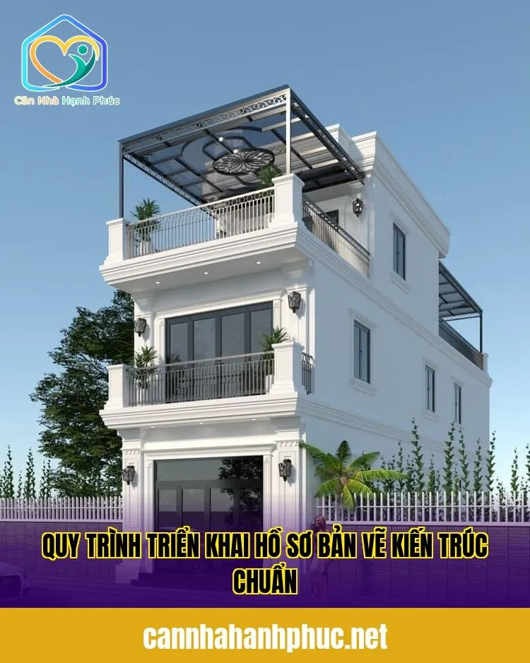 Quy trình triển khai hồ sơ bản vẽ kiến trúc chuẩn