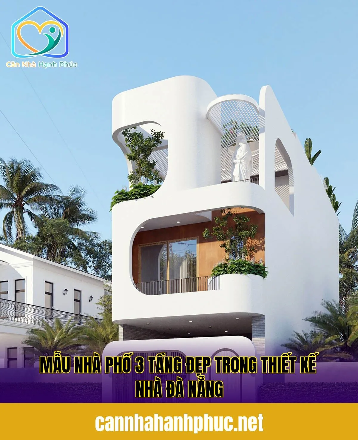 Mẫu nhà phố 3 tầng đẹp trong thiết kế nhà Đà Nẵng