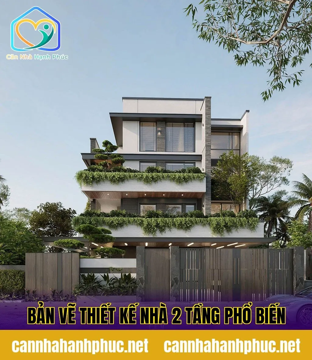 Bản Vẽ Thiết Kế Nhà 2 Tầng Phổ Biến